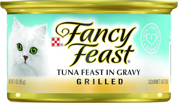 Fancy Feast Gourmet Wet Cat Food, Tuna Feast In Gravy, Grilled, 3 Ounce Single Can