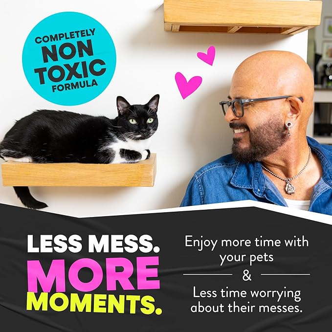 Jackson Galaxy EX Stain & Odor Eliminator - Cat Pee Cleaner, Reusable 23oz Bottle with Refill Included - Fast Acting & Non-Toxic CO2 Based Pet Urine Remover - Made by a Trusted Cat Expert