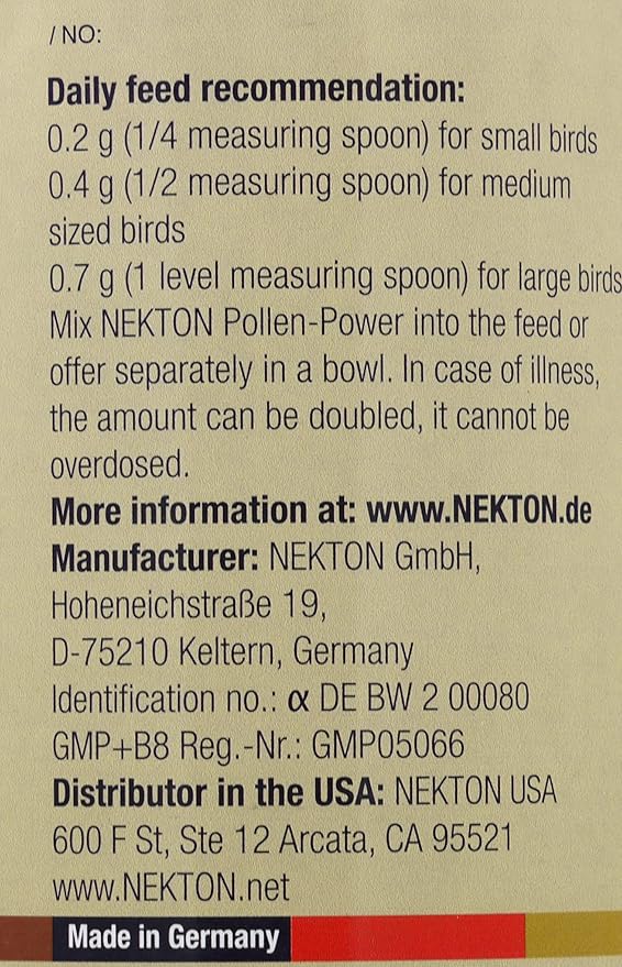 Nekton Pollen-Power for Birds 90g/ 3.1oz
