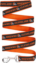 Pets First NFL Licensed Cleveland Browns Pet Leash, Size Large – Durable Satin Dog & Cat Walking Strap and Pet Tether with Embroidered Team Name & Logo
