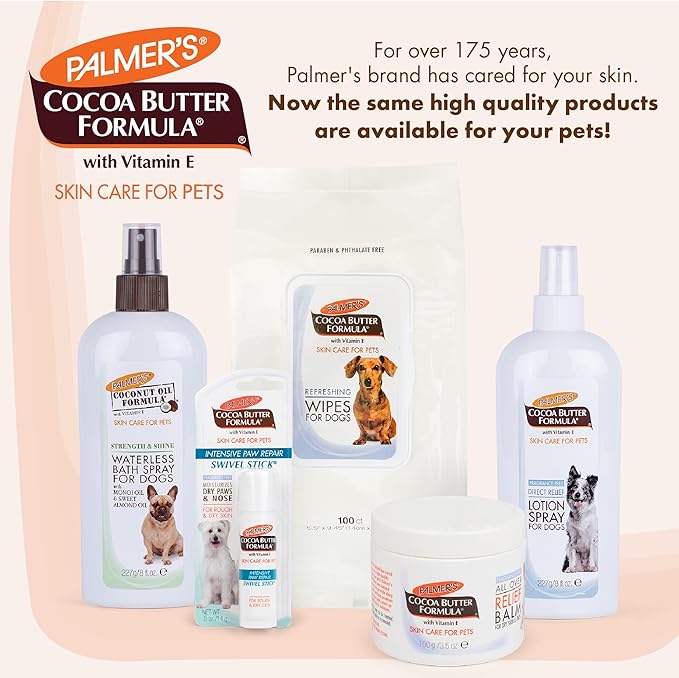 Palmer's for Pets Coconut Oil Refreshing Wipes for Puppies - Palmers Puppy Wipe for Gentle Grooming, 100 Count