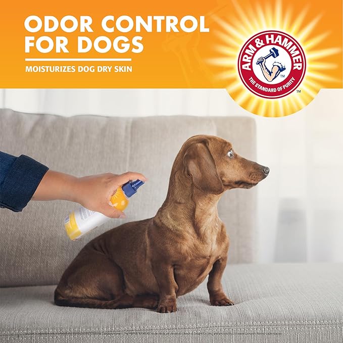 Arm & Hammer for Pets Super Deodorizing Dog Spray with Baking Soda for Odor Control, Freshens Coat Between Baths, pH Balanced Formula for Dogs, 8 Fl Oz - 2 Pack