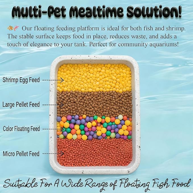 Marble Gray Floating Betta Fish Hideout with Window – 3D Aquarium Shelter & Feeding Platform – Betta Resting Cave for Fish Tank Decor (3.67"x2.87"x2.16")