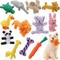 Sumind 12 Pcs Dog Rope Toys for Aggressive Chewers Valentine Gifts for Puppy Animal Rope Chew Toy Interactive Toys for Small Medium Large Dog Pets Puppy Playtime, 12 Styles(Giraffe)