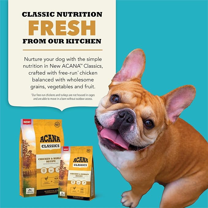 ACANA Classics Dry Dog Food Chicken and Barley Recipe 4lb Bag