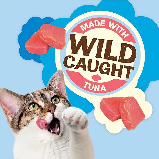 Friskies Purina Natural Cat Treats,Party Mix Natural YUMS with Wild Caught Tuna and Added Vitamins,Minerals and Nutrients - 20 oz. Canister,(Pack of 2)