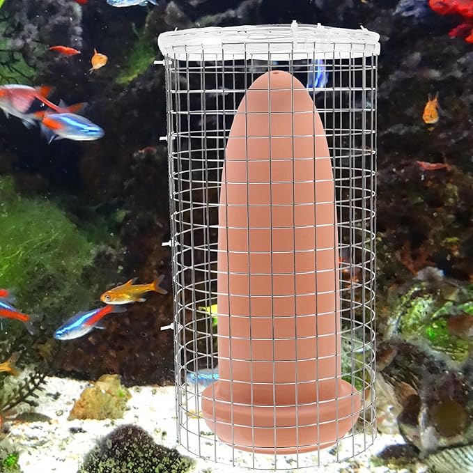 Fish Spawning Barrel 9X4X4 Inch Breeding Bucket for Angelfish and Shrimp Aquarium with Easy Clean Design and Decorative Use
