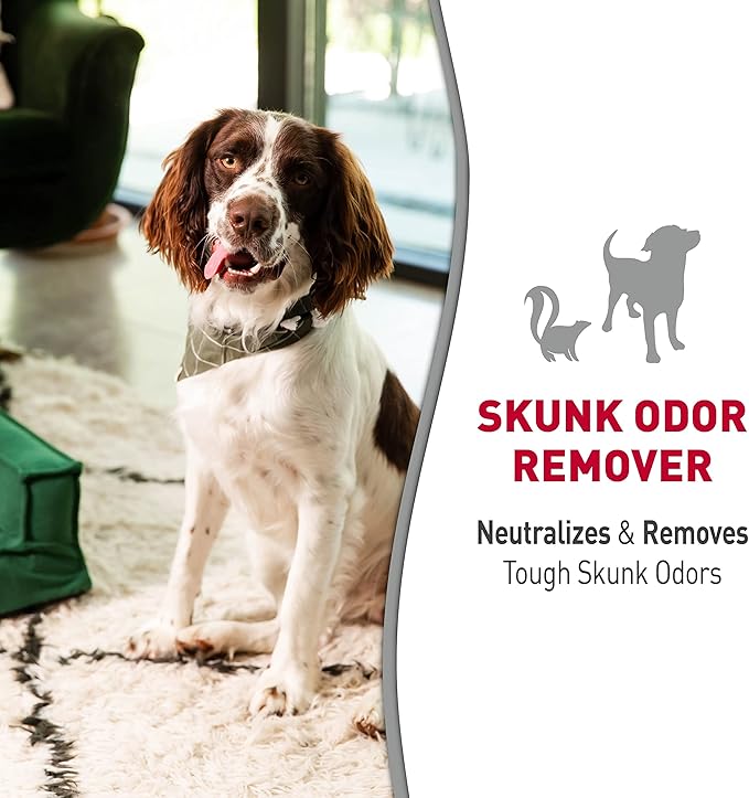 Nature’s Miracle Skunk Odor Remover with Lavender Scent, 32 Fluid Ounces, Removes Skunk Odors On Fabrics, Clothing, Carpets And Other Surfaces