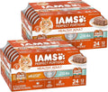 IAMS Perfect Portions Sensitive Digestion & Skin Wet Cat Food Pate, Healthy Adult Grain Free Pate, Chicken and Tuna Recipe, 2.6 oz. (24 Twin Packs)