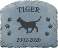 Let's Make Memories Personalized Pet Memorial Stone - Cat Loss Sympathy - Display on Metal Easel - Laser Engraved Indoor/Outdoor Resin Garden Stone - Grave Marker Headstone for Cat