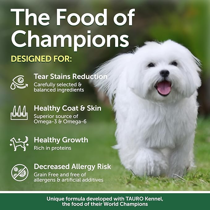 Nature's Protection Small & Large Breed Puppy Food Dry - Grain Free, High Protein, Anti-Tear Stain Formula - Dog Kibble for All Breeds with White or Light Fur (Superior Care - Salmon, 22 lb)