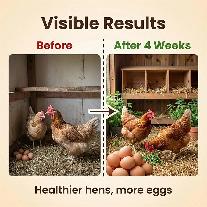 Naturals Chicken Dewormer Powder - Natural Herbal with Chili and Garlic, All-Natural Formula for Hens and Birds Duck Goose, Safe for Eggs,1LB Pouch (1)