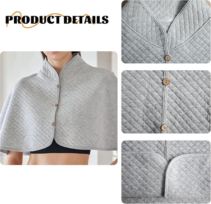 Parrot Shoulder Protector & Bird Diaper Shawl - Keep Clothes Safe from Scratches & Poop, Reusable Training Cape for Parakeets, Cockatiels, Conures, Lovebirds, Finches, Macaw (grey)