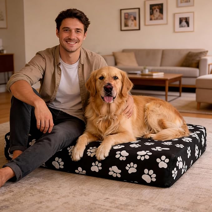 DUKE&LEFTY PetBed Slipcover-Stretch Soft Petbed Cover-Universal-Easy to Remove (Zipper Free)-Navy/Medium