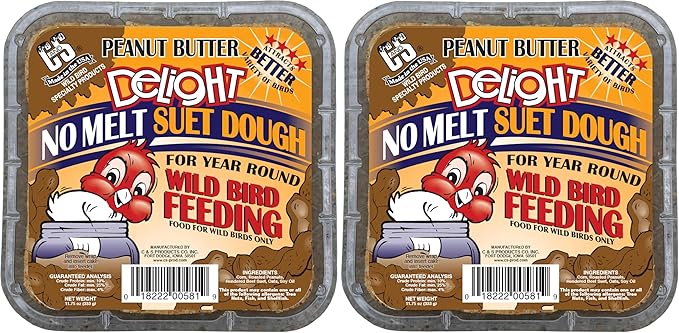 C&S Peanut Butter Delight Suet, 11.75-Ounce (Pack of 2)