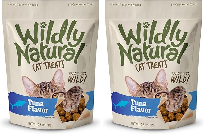Wildly Natural Cat Treats, Tuna Flavor, 2.5 oz (Pack of 2)
