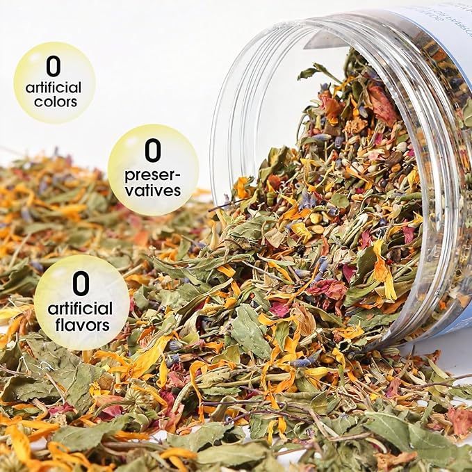 Abizoo Cockatiel & Conure Bird Foods Treats Seed Supplement for Love Birds Quaker Parrot Parakeets Digestive Health & Feather Support with Chia Flax Seeds Calendula Natural Comida para Pajaritos