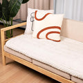 Washable Dog Couch Cover Protector, Non Slip Dog Bed Mat Machine Washable Large Blanket for Dogs, Pet Couches Covers for Sofa (Cream, 24.8 * 53.9 '')