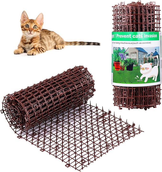 Cat Scat Mat with Spikes 6.5FT Cat Deterrent Mats Plastic Scat Mat for Dogs and Cats Spike Deterrent