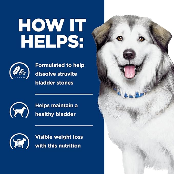 Hill's Prescription Diet c/d Multicare Urinary + Metabolic Weight Chicken Flavor Dry Dog Food, Veterinary Diet, 8.5 lb. Bag
