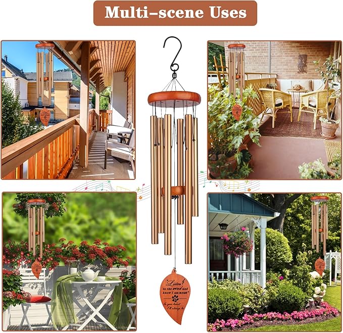 Pet Memorial Wind Chime, Dog Memorial Gifts for Loss of Dog, Pet Loss Sympathy Condolence Bereavement Passing Away Gift