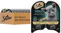 Sheba Perfect Portions Kitten Wet Food, Pate Cat Food Wet Entree, Chicken Recipe, 2.6 oz. Twin-Pack Trays (24 Count, 48 Servings)