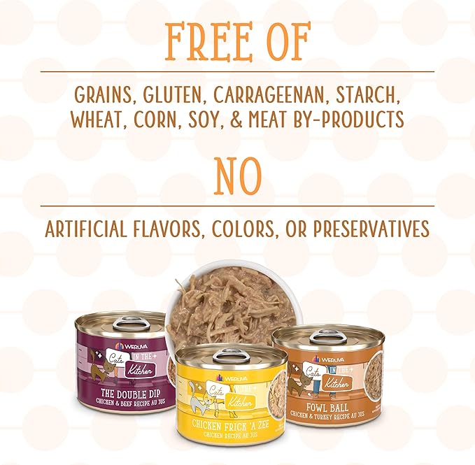 Weruva Cats in The Kitchen, Word from The Bird! Variety Pack, 6oz Can (Pack of 12)