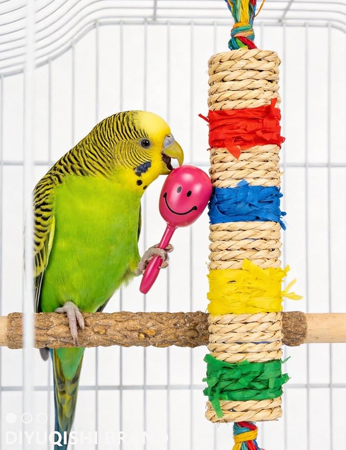 18-Pack Bird Toys for Parrots – Colorful Bells & Woven Balls for Fun Exercise & Mental Stimulation, Fits Small to Large Birds (1.5'' - 5.5'')