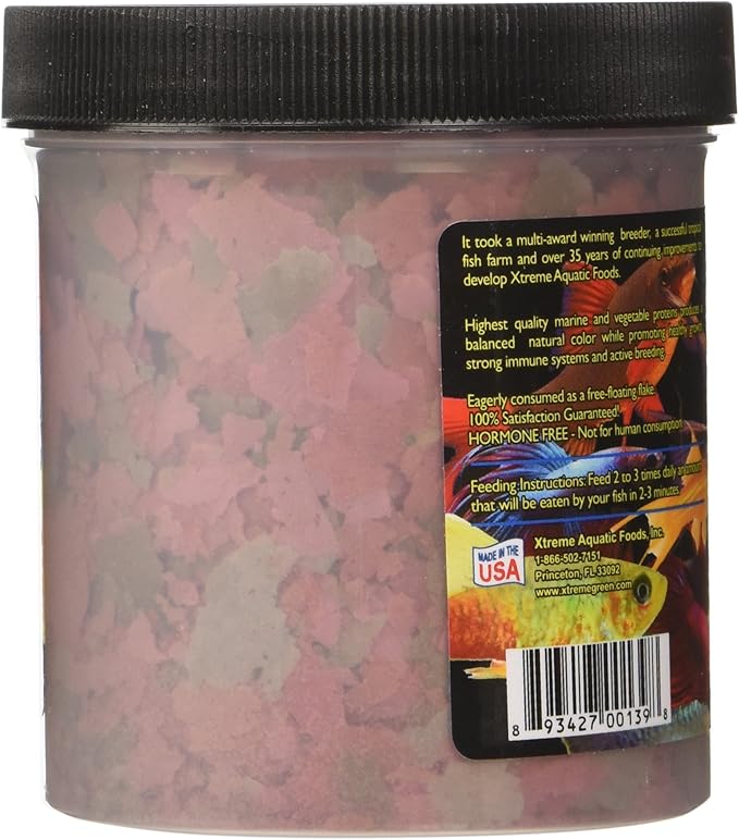 Xtreme Community Crave Flake - Krill & Spirulina Blend for Vibrant Colors, Immune Support and Digestive Health, Tropical & Freshwater Fish Nutrition – Premium Community Aquarium Food (2oz)