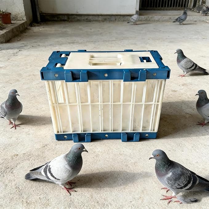 Pigeon Cage, Pigeon Travel Carrier, 32x15x22.5cm, Breathable Bird Cage with Lock, Professional Racing Crate, Training Transport Box, for Parakeet Release Competition Outdoor