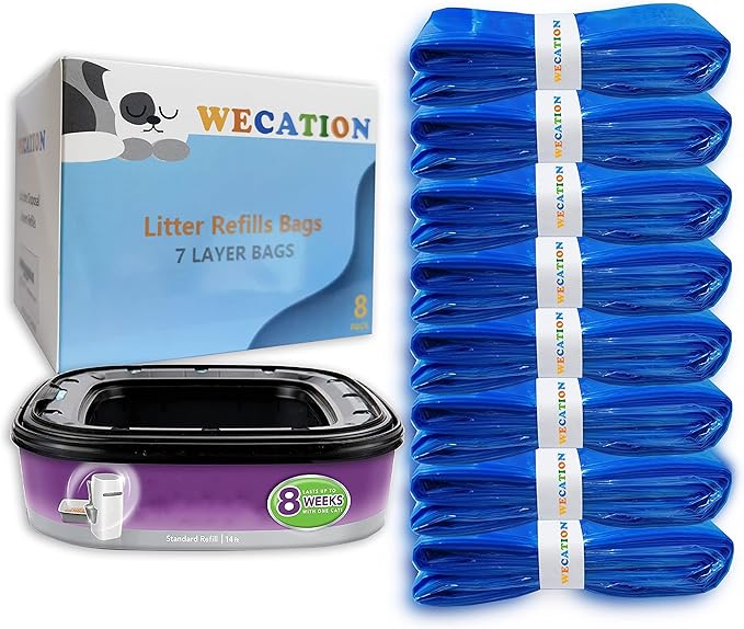 8 Pack Cat Litter Refills - 16 Ft Compatible with Your Litter Refill Cartridge