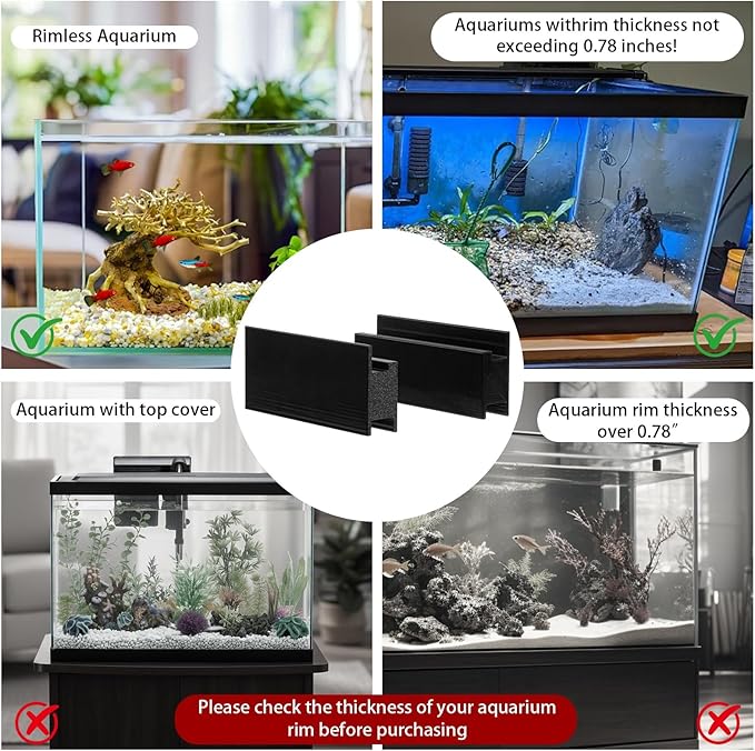 1in Aquarium Light Riser Compatible with Aqueon Tanks, Universal Light Bar Riser Mount