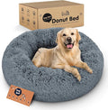 Donut Dog Bed - Premium Comfort for Anxiety Relief - Fluffy & Calming Design with Ultra-Plush Support | Cozy Round Dog Bed with Super Soft Circle Style (Dark Grey, X-Large)