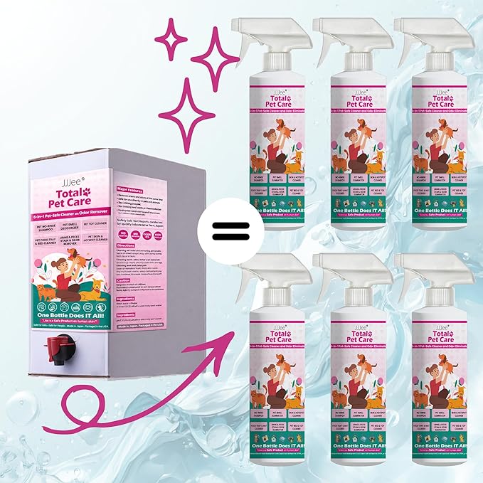 No-Rinse Dog Paw Cleaner & Pet Cleaning Spray for Dogs & Cats – Cleans Coat, Eyes & Ears, Hot Spot – Daily Cleaner for Pet Messes, Stains & Pet Odor Remover – No Harmful Chemicals (3L)