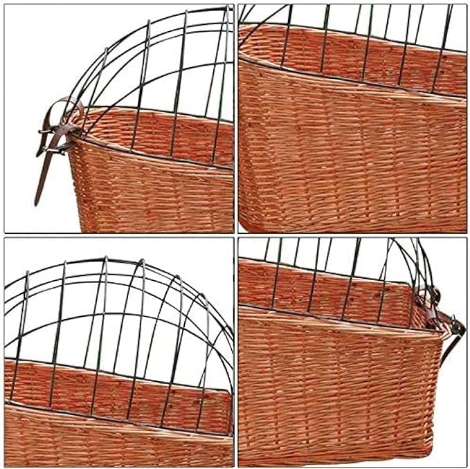 DIE Bicycle Basket for Pets, Bicycle Basket for Dogs, Bicycle Carrier, Bicycle Basket Rear Or Bicycle Basket Front, Handmade Cage and Mounting Bracket for Cat Dogs Up to 25 Kg.,Constructive23