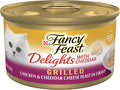 Purina Fancy Feast Delights With Cheddar Grilled Chicken and Cheddar Cheese Feast in Wet Cat Food Gravy Cat Food - (Pack of 24) 3 oz. Cans