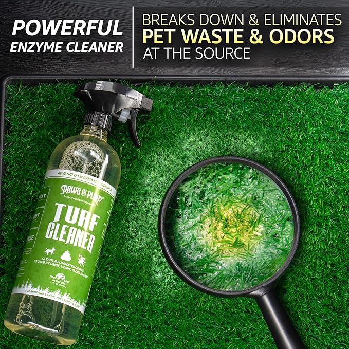 Paws and Play Turf Cleaner for Pet Urine Outdoor and Indoor | Artificial Grass Dog Urine Cleaner That Cleans and Deodorizes Pet Waste on Fake Grass For Dogs - 96 Fl Oz (Pack of 3)