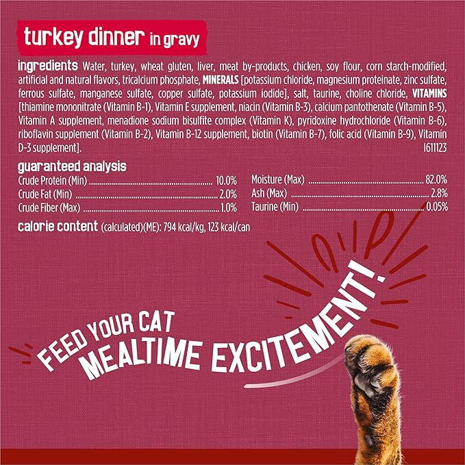 Purina Friskies Gravy Wet Cat Food Variety Pack, Prime Filets Meaty Favorites - (Pack of 24) 5.5 oz. Cans