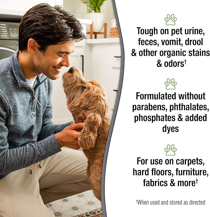 Nature's Miracle Simply Pet Stain and Odor Remover, 16 Ounce, Made with 86% Plant-Derived Surfactants