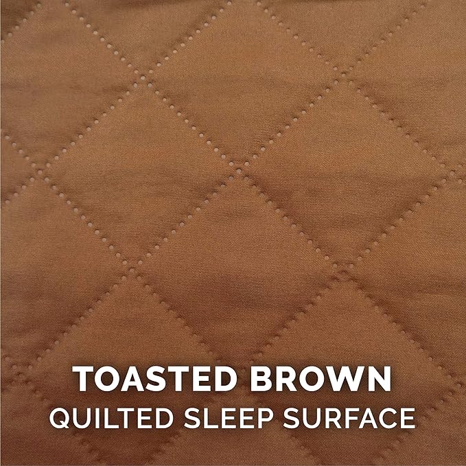 Furhaven Replacement Dog Bed Cover Quilted Sofa-Style, Machine Washable - Toasted Brown, Large
