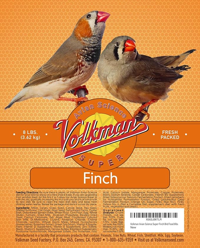 Volkman AS Super Finch Bird Food 8lbs