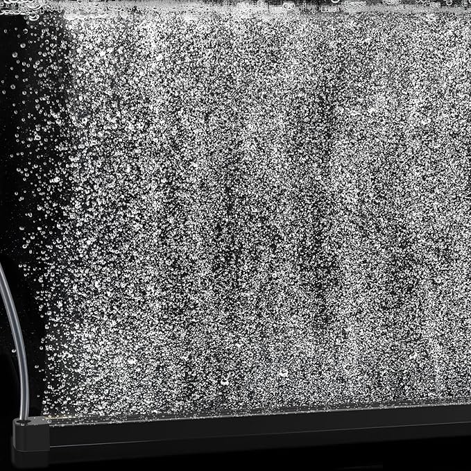 hygger Weighted Nano Mist Bubble Wall Bar, 31.5" Self-Sinking ABS Air Stone Strip with Gentle Oxygen Diffuser for Freshwater & Marine Aquarium, Hydroponics