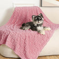 gogobunny Calming Plush Dog Cat Blanket 300GSM Coral Fleece, Ultra-Soft Machine Washable Pet Bedding for Small Medium Dogs Cats Puppies Kittens (Pink, 40x50)