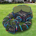 Outdoor Cat Enclosure - 5-in-1 Portable Cat Tunnels with Tent, Cube, Collapsible Catio for Cat Run Outside, Pop up Enclosed Playground for Indoor Cats, Kitty & Small Animals