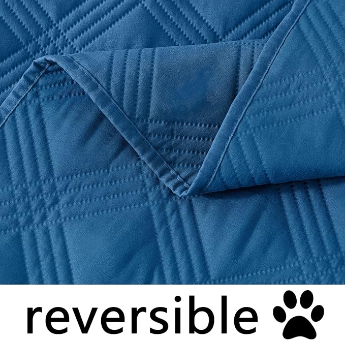 hyha Waterproof Dog Blanket, Reversible Pet Bed Blanket, Soft Sofa Couch Cover for Dogs Washable, Waterproof Pet Couch Covers for Sofa Puppy Cats Furniture Protector(30"x70", Navy Blue/Navy Blue)