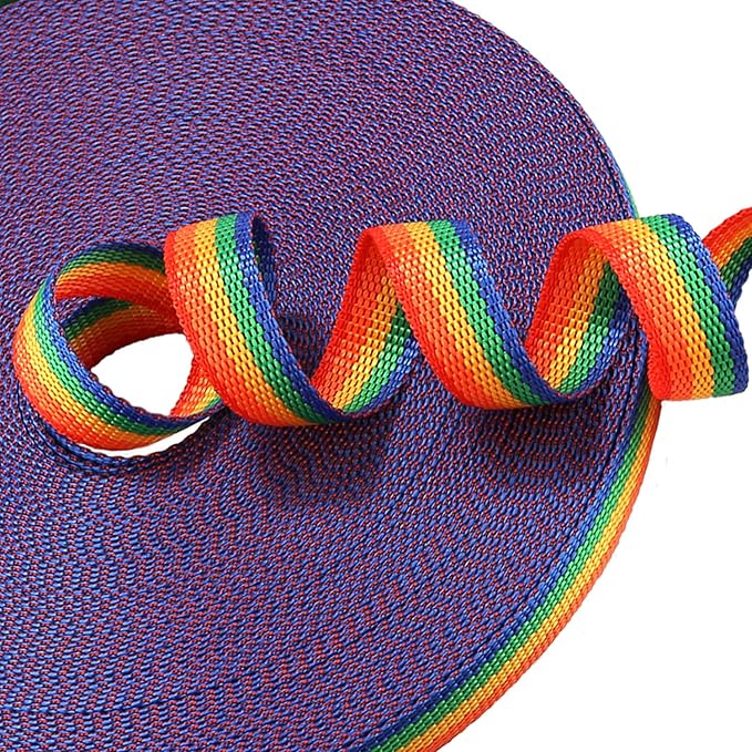 Hi Kiss Dog/Puppy Obedience Recall Training Agility Lead - 15ft 20ft 30ft 50ft 100ft Leash - Great for Training, Play, Camping, or Backyard (20 Feet, Rainbow)