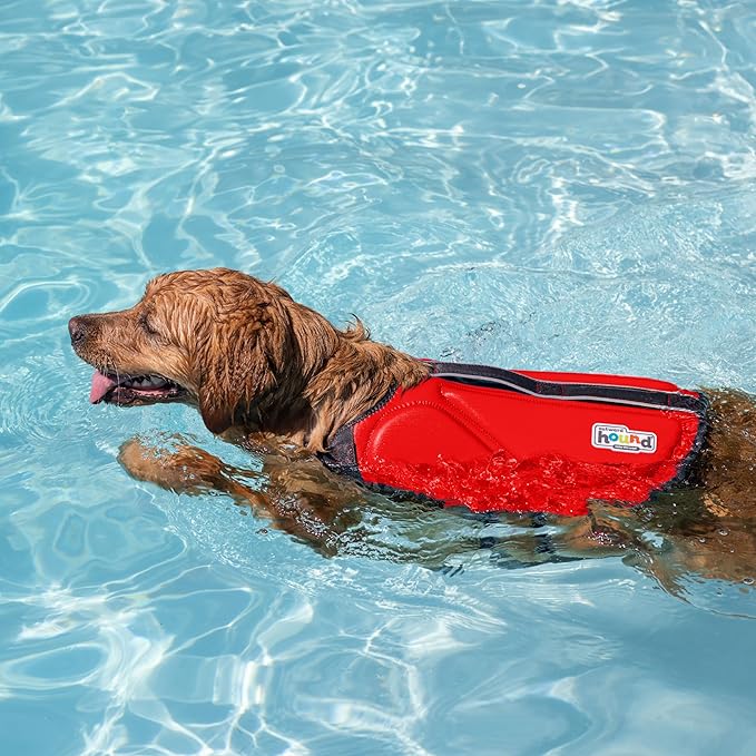 Outward Hound Dawson Swim Red Dog Life Jacket, Large