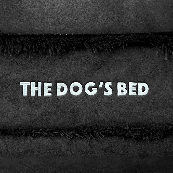 The Dog’s Bed Orthopedic Memory Foam Dog Bed Mattress, Plush Fabric, Black Plush, Large, 6-Inch
