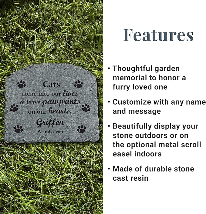 Let's Make Memories Personalized Pet Memorial Marker - Dog - Resin Sympathy Garden Stone