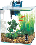 Penn-Plax Water-World Vertex Desktop Aquarium Kit - Perfect for Shrimp & Small Fish - 10 Gallon Tank